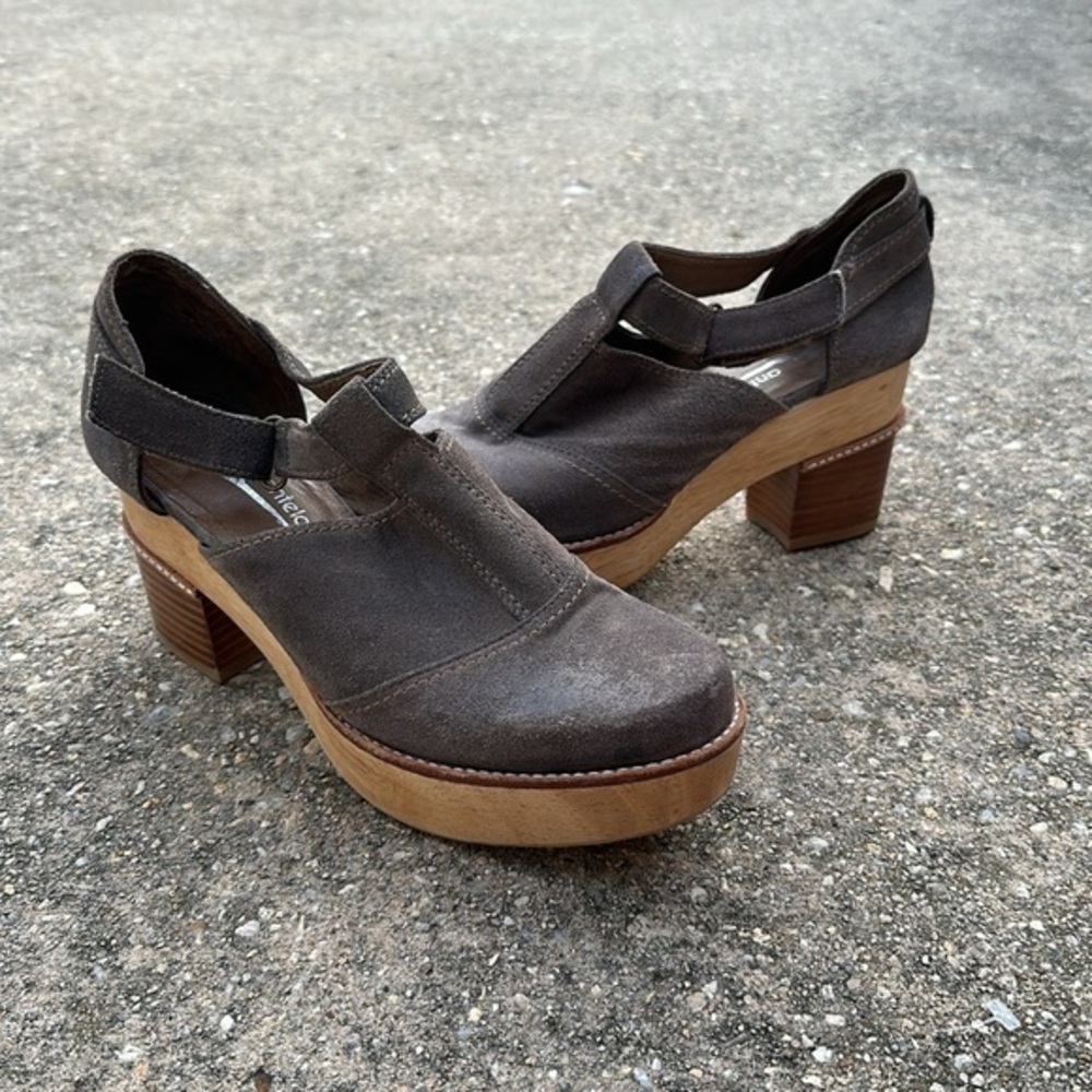 Antelope vintage inspired Brown Wooden Sandals Boot Style Size 41